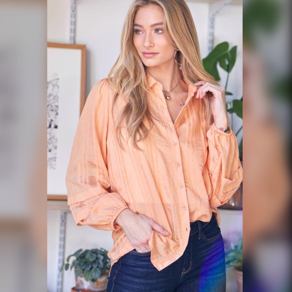 Creamsicle Dream Button Down Top